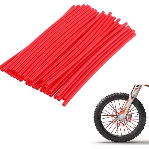 72pcs Universal Motorcycle Dirt Bike Enduro Wheel Rim Spokes Skins Off Road Shrouds Covers