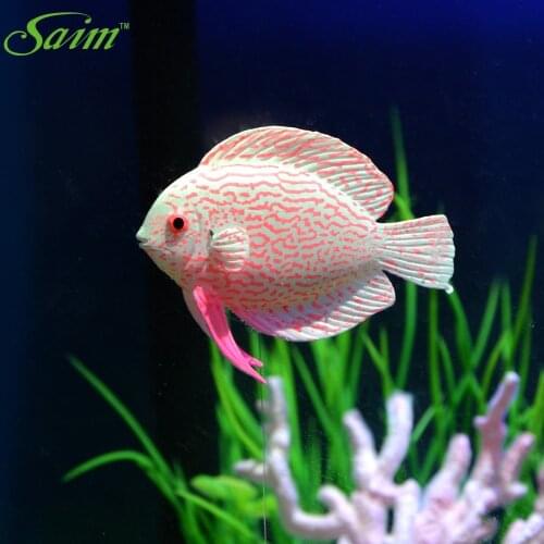 Aquarium Pink Artificial Silicone Fake Floating Simulated Landscape Fishes Decor Fish Tank Decoration Accessories Supplies