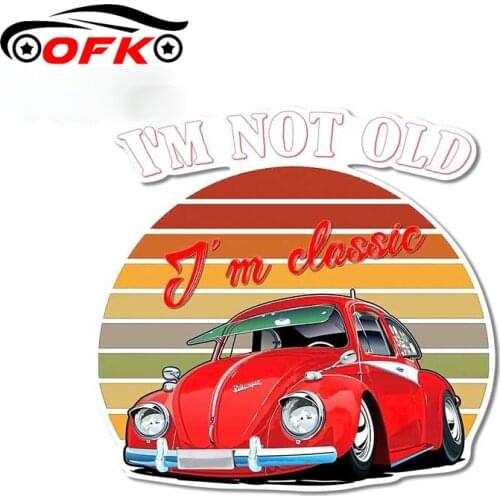 Car Stickers Decor Motorcycle Decals for Im Not Old Classic Beetle Decal Decorative Accessories Creative Waterproof PVC
