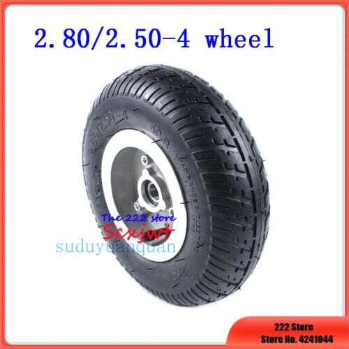 Free shipping Tire wheel 2.80/2.50-4 tyres Inner Tubes and alloy wheel hubs fits Gas / Electric Scooter Elderly Mobility Scooter