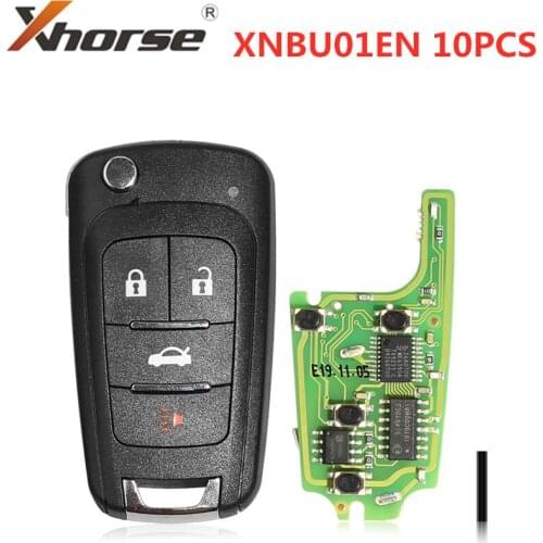Xhorse XNBU01EN Wireless Remote Key for Buick Flip 4 Buttons English Version 10pcs/lot