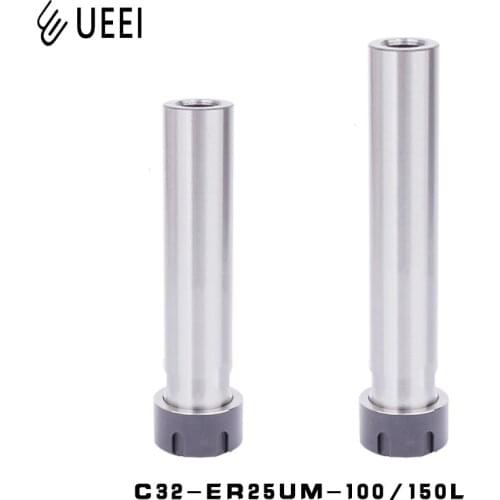 C32 ER25UM 100L 150L Length Collet Chuck Holder UM type nuts collet CNC Extension Rod Straight Shank Extension Straight Shank