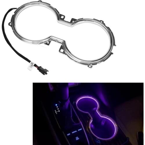 LED Central Cup Holder Lights Car Interior Decorative Lamp Atmosphere Ambient Light 64 Colors for Toyota Camry 2018-2021