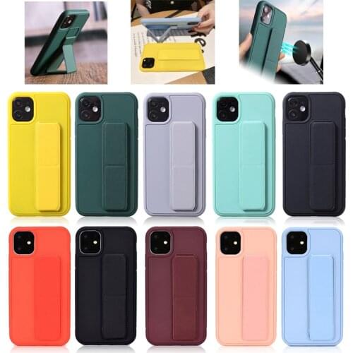Wrist Strap Hand Band TPU Case For iphone 11 12 Pro Max SE X XS Max XR 6S 7 8 plus Matte Candy Color Phone Holder Case