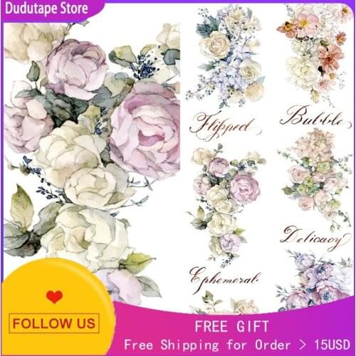 Characters Washi Tape Flower Bath Spring Decorative Flower Special Oil