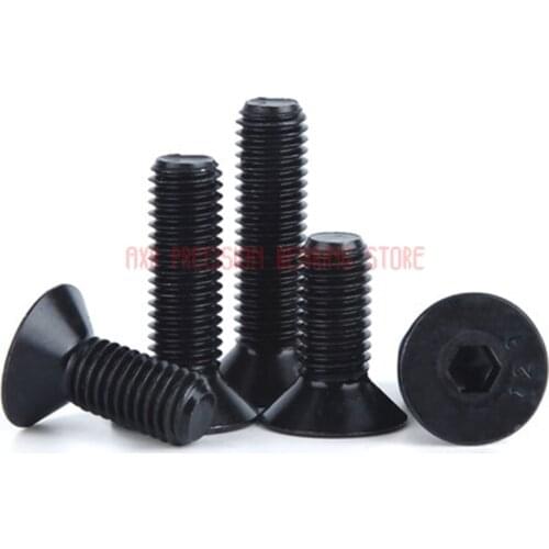 Wood Screws Vis M3 M4 M5 M6 M8 M10 Black 10.9 Grade Hex Socket Head Cap Screw Nails Bolts Hexagon Countersunk Screws Flat Cup