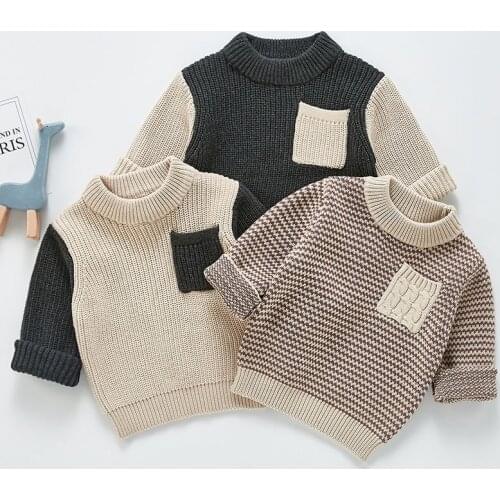 Baby Boys Girls Kids Sweater New 2021 Spring Autumn Boys Girls Long Sleeve Knitted Sweater Boys Girls Sweaters