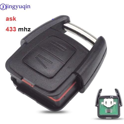 Jingyuqin 2 Buttons Remote Car Key Control ID40 Chip For Vauxhall Opel Astra Vectra Zafira ASK 433.92MHz DELPHI 1998-2005