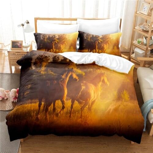 Dusk Horse Bedding Set Duvet Cover Set 3d Bedding Digital Printing Bed Linen Queen Size Bedding Set Fashion Design