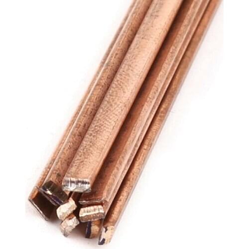 Copper Electrode Hot Sale For Welding Brazing Repair Low Temperature Flat Soldering Rods Wholesale Hot 10pcs 3*1.3*400mm