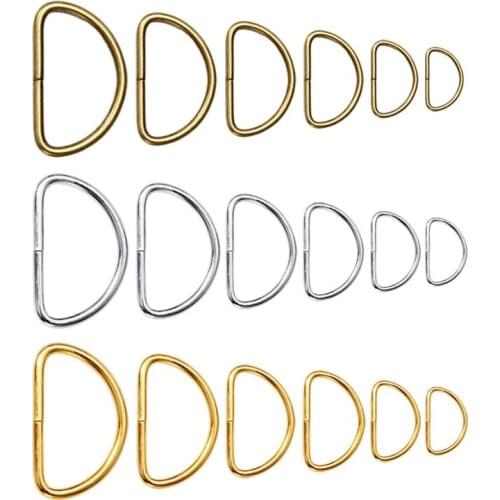 20-100Pcs/Set Siver&Bronze&Gold D Ring Buckle Circle Leather Goods Luggage Hardware Accessories Quality 2020NEW Hot DIY Manual