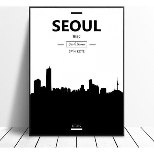 Seoul Canvas Painting Wall Art Pictures Prints Home Decor Wall Poster Decoration for living Room