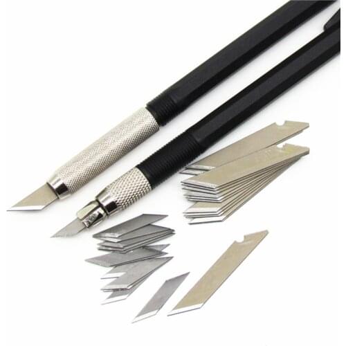 Carving Penknife Plastic Pole For Model Building Tool And Woodworking Manual Model Carving Cutter With 9 Blades