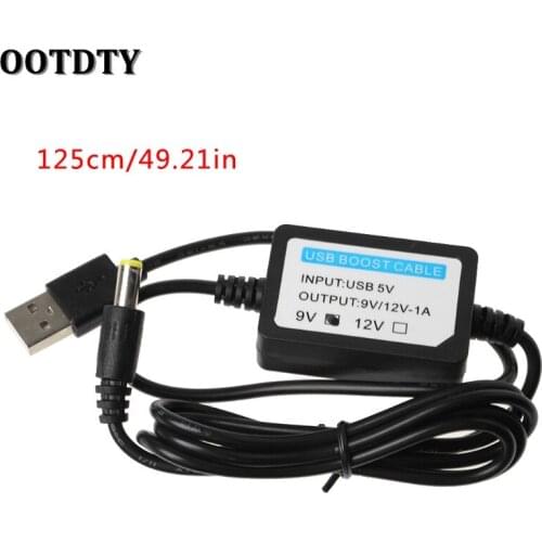 OOTDTY USB 5V To 9V 5.5x2.1mm Male Step up Transformer Adapter Cable For 9V WiFi Router