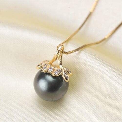 1PCS S925 Sterling Silver Pearl Tray Charm Connector Bail Pendant Clasp DIY Necklace Jewelry Making Accessories