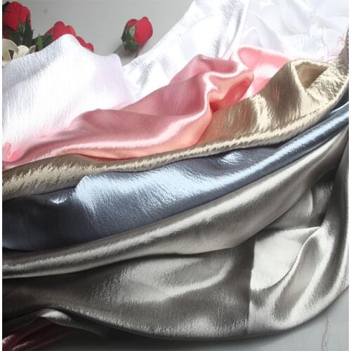 Chiffon Fabric Shiny Party Dress Crepe Satin Glossy Material DIY Sewing Craft Dropping Textile Fabric 1 Yard