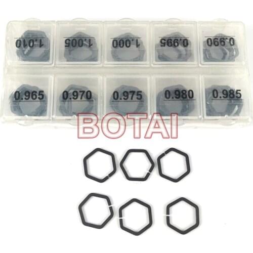 100pcs Common Rail Piezo Injector Solenoid Valve Stroke Gap Adjusting Washer Shim for Siemens VDO Size 0.985-1.010