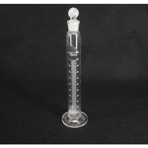 100ml 100cc Glass Measuring Cylinder + Glass Stopper Graduated Lab Laboratory