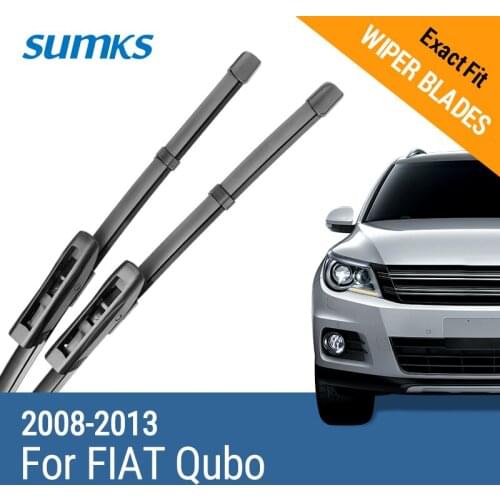 SUMKS Wiper Blades for FIAT Qubo 26"&19" Fit Bayonet Arms 2008 2009 2010 2011 2012 2013