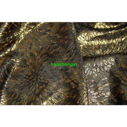 Rich flowers blooming stunning gold thread brocade fashion fabric