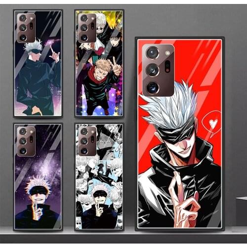 Jujutsu Kaisen Glass Phone Cases For Samsung Galaxy Note 20 Ultra 10 Plus Lite 5G 9 8 Shell Capa Bumper Cover Fundas