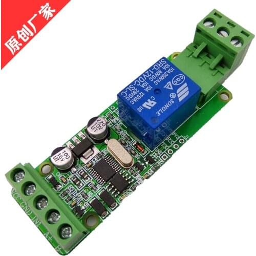 Modbus RTU 1-way Relay Output 1-way Switching Value Input RS485 TTL 12V 24V