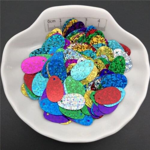 30g 12x20mm Flat Oval Egg Shape Loose Sequins Paillettes For Sewing ,Shoes,Hat,Kids DIY,Crafts Accessories Wholesale