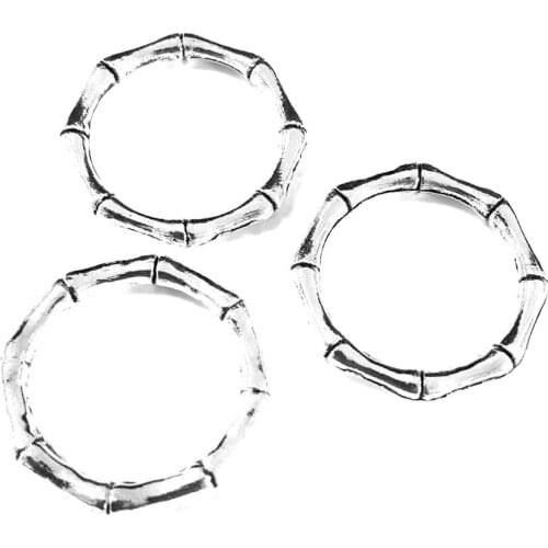 30pcs Rings charms pendant 21mm antique silver ornament accessories jewelry making DIY base material