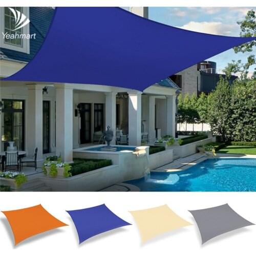 98% UV Block Awning Sun Shade Sail 2x2-3.6x3.6M Waterproof Sun Shether for Outdoor Patio Garden Canopy Car Cover Tent Cloth