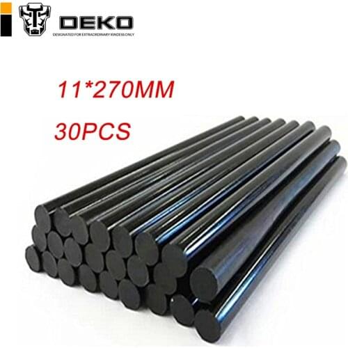 DEKO 30pcs Diameter 11mm Black high viscosity Hot Melt Glue Stick Professional Length 270mm DIY Glue Gun Sticks Paste Tools