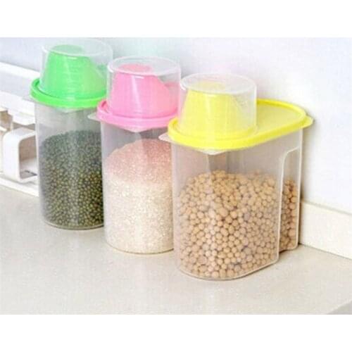 Dried Food Cereal Flour Pasta Food Storage Dispenser Rice Container Sealed Box-P101