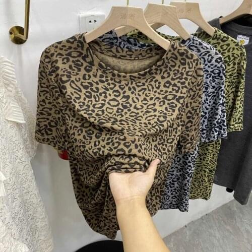 TSXT 2021 New Korean Summer Fashion Casual Round Neck Printing Retro Comfortable Short Sleeve Trend T Shirt