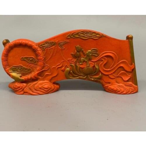 China ink lump carving lotus crafts statue