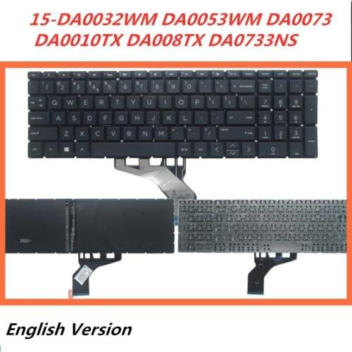 Laptop English Keyboard For HP 15-DA0032WM DA0053WM DA0073 DA0010TX DA008TX DA0733NS notebook Replacement layout Keyboard