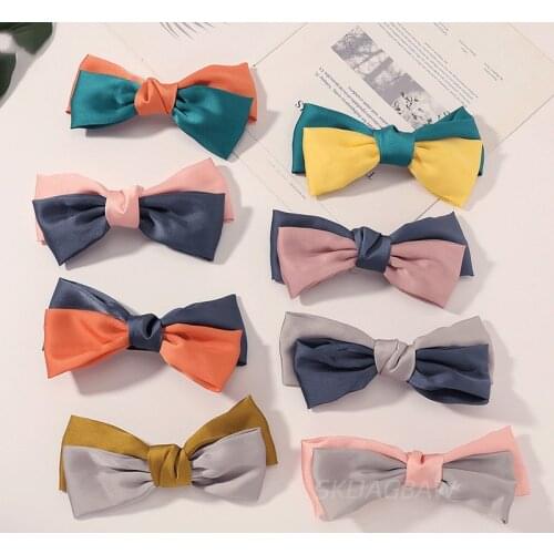 Korean Hair Clips for Women Lovely Colorful Bow 2021 New Hair Clip Girls Hair Barrettes Hair Accessories Hair Clips Hairclip