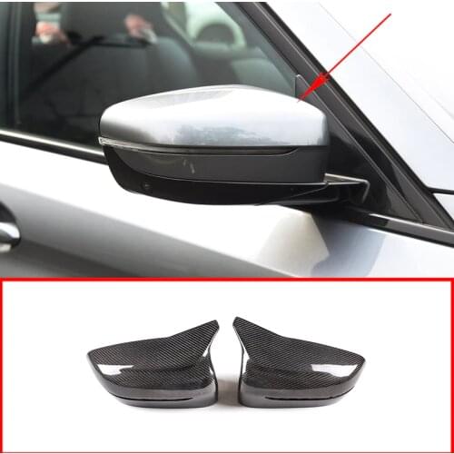2x Real Carbon Rearview Mirror Cap Replacement Mirror housing For BMW 3 5 7 Series G20 G28 G30 6 Series GT