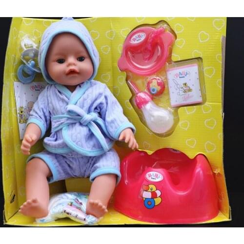 [New] 35cm Russia Newborn baby doll Can Blink Weep Cry Drink Milk Screaming Pee Soft Reborn bathrobe Baby Dolls model girl gift