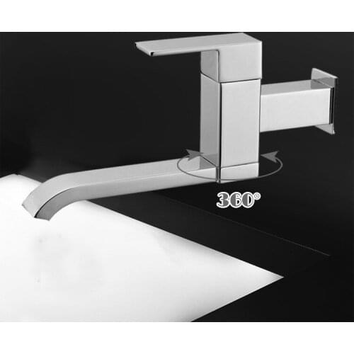 Brass Sink black Single Hole Faucet single cold in wall tap kitchen Faucet torneira bathroom banheiro SF560