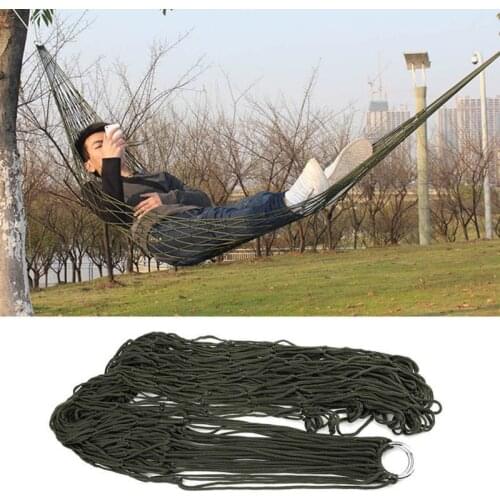 Lightweight Mesh Hammock Hang Net Sleeping Bed Outdoor Travel Camping Hamak Portable Swing Chair Rede