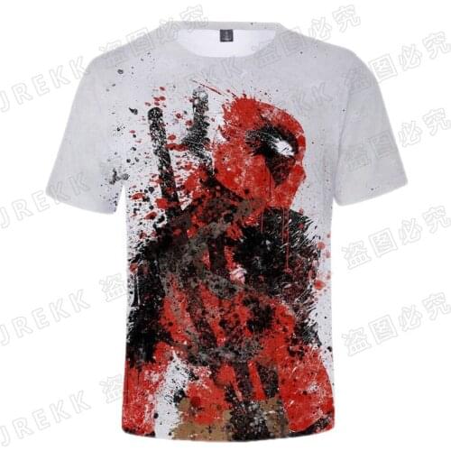 2021 Summer Deadpool Fashion 3D Print T Shirt Men Women Children Streetwear Short Sleeve Boy Girl Kids Casual Tops Tee Clothing