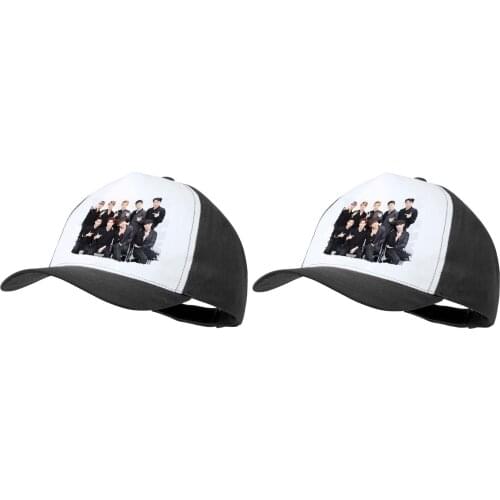 MERCHANDMANIA PACK 2 Black Caps EXO KOREA KO KO BOP KPOP soft polyester sports sport field picnic fishing