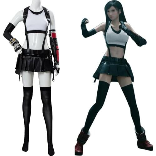 Remake Final Fantasy VII 7 Tifa Lockhart Cosplay Costume Dress FF Tifa Uniform Suit Halloween Carnival Costume Women