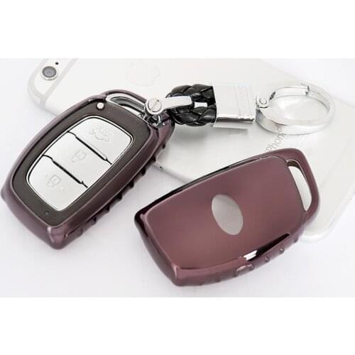 Soft car smart key shell cover bag for Hyundai Mistra Elantra IX35 IX25 I20 I30 Tucson Sonata Santafe Veloster Creta Car Styling