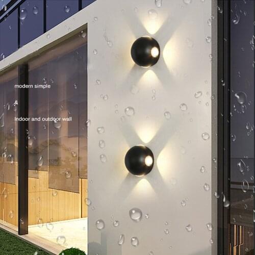 Sanmusion wall lamp for outdoor garden aisle porch daily lighting waterproof surface mounted indoor background decor wall light