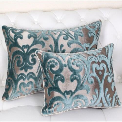 Modren 45" 60" Flocking Pillow luxury/Plaid/Elegant/Flower/Home/Sofa/Car Cushion /Pillows (not including filling)