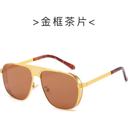 New retro metal gold frame classic sunglasses men ultra-light sunglasses punk women sun glasses HOT selling glasses