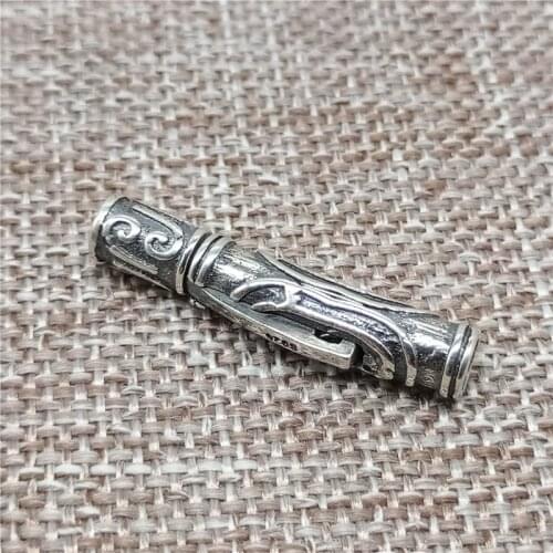 925 Sterling Silver Bayonet Clasp Tube Glue-in Snap Clasp for Leather Cord Bracelet Necklace