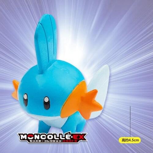 TOMY Pokemon Figures Mudkip Action Figures Toy Anime Pocket Monsters Dolls Model Collection Cartoon Animals Toy Birthday Gift