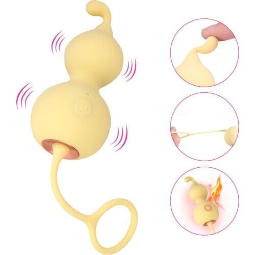 Vibrator Heating G-spot Massager Sex Toys for Women Adult Products Gourd Shape Vibrating Egg Stimulator Female Masturbation