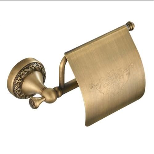 Vidric antique bronze suspension carved paper towel rack Europe white bathroom paper holder toilet paper box toilet Accessores